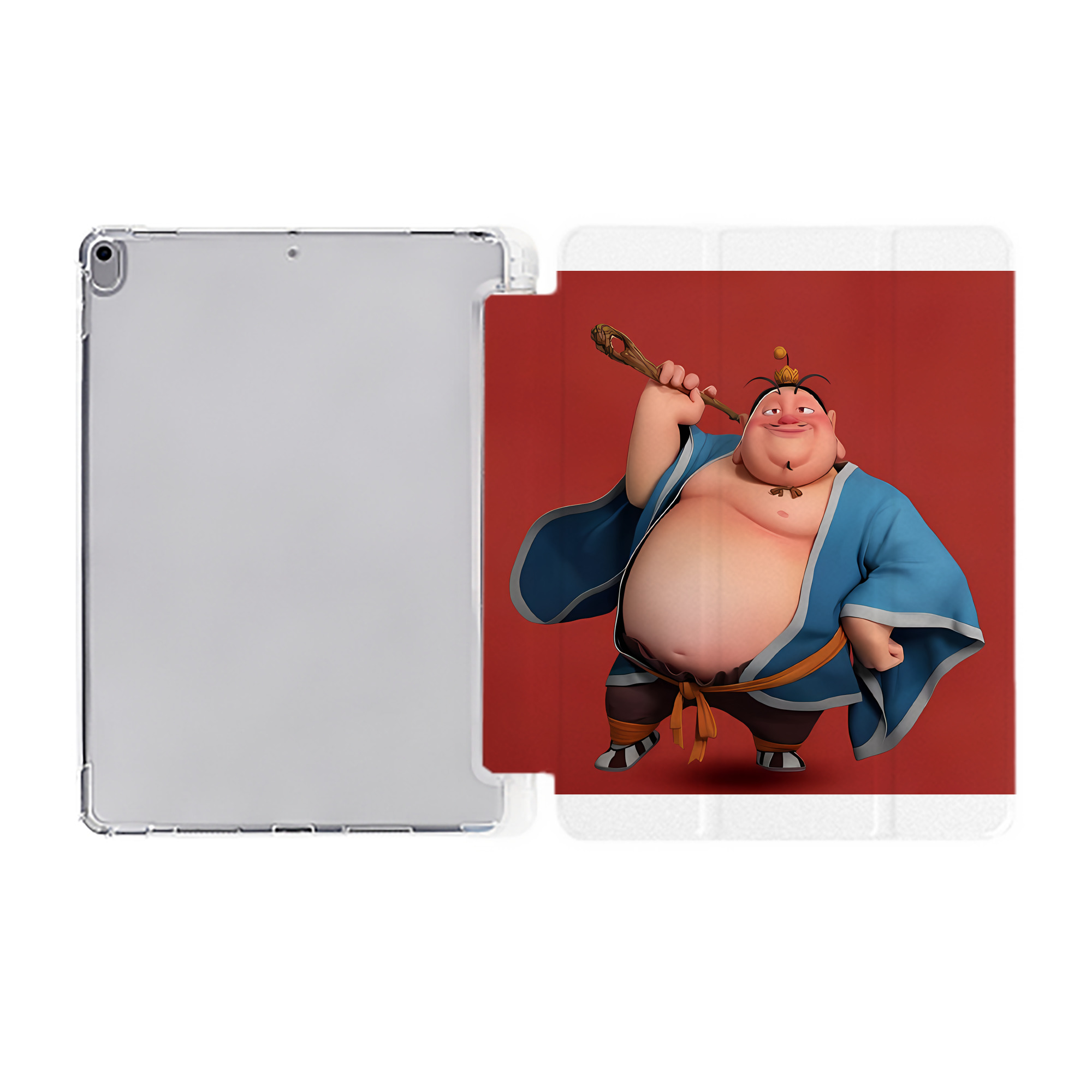 （画像用） Ne Zha 2 ナタ 魔童の大暴れ IPad ケース ペン収納付き 三つ折りスタンド PUレザー×シリコン 対応機種9.5/10.5/10.9インチ